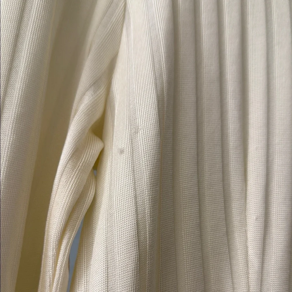Samsoe Samsoe Jenari Ribbed Knit Eggnog Long Sleeve Sheath Dress Size Large - Picture 6 of 15
